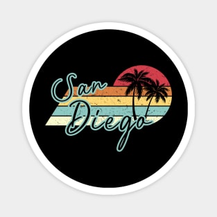 Retro San Diego California Vintage 70s 80s 90s Retro Magnet